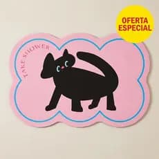 Tapete de Banheiro Diatomita Macia Super Absorvente Anti-Mofo Antiderrapante Moderno Gatinho 🐾