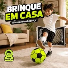 Bola de Futebol Infantil Macia 21cm para Casa Brincadeira Indoor Treino Recreativo Meninos e Meninas