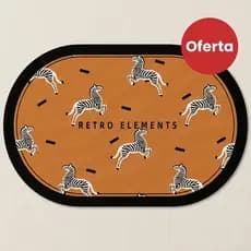 Tapete Diatomita Macia Banheiro Absorvente Antiderrapante Zebra Retro Decoração Casa