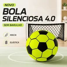 Bola de Futebol Silenciosa Infantil N°5 21cm Macia para Brincar em Casa