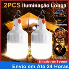 Lâmpadas LED Recarregáveis USB Camping Pescaria Iluminação Forte