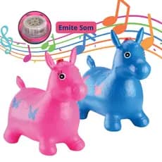 Cavalinho Upa Upa Inflável Pocoto Brinquedo Pula Pula Musica Infantil Com Som