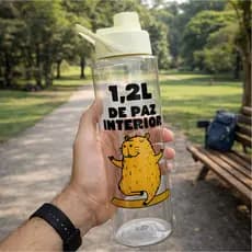 Garrafa Plástica 1200ml Capivara Alça com Bico e Trava Retrátil