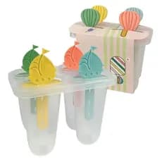 Forma Plástica Para Picolé Sorvete Com 4 lugares Desenhos Sortidos Palito