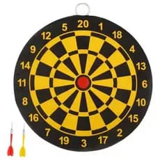 Jogo de Dardo Profissional 24cm Tiro ao Alvo 2 em 1 em Promoção 2 Lados Ponta Agulha