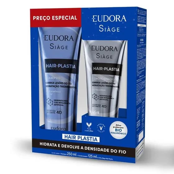 kit SIAGE HAIR PLASTIA, shampoo, condicionador