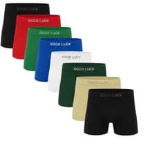 Kit 10 Cuecas Box Cueca Menino Boxer Infantil Microfibra liso Criança CORES SORTIDAS/ALEATÓRIA