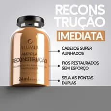 Ampola de Reconstrução Alumia 24ml – Vitaóleos Plus • Força • Brilho • Efeito Mousse Profundo