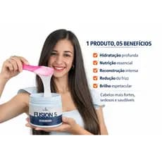 Tratamento Capilar Efeito Teia Alumia Fusion 5 - 500g | Hidratação, Nutrição, Reconstrução, Proteção Termica e AntiFrizz