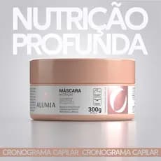Máscara Nutrição Alumia 300g * Efeito Teia *Manteiga de Karité + Óleo de Amêndoas + Aveia # Nutrição Intensa