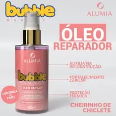 Óleo Capilar Bubble Beauty Alumia 60ml – Óleo de Ojon | Reparador de Pontas | Protetor Térmico