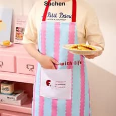 Avental de chef SUCHENBRI, avental de cozinha em poliéster impermeável, avental de culinária colorido e anti-manchas.