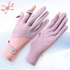 Luvas de Proteção UV para Mulheres – Design sem Dedos, Adequadas para Ciclismo e Condução, Protetoras contra o Sol e Res