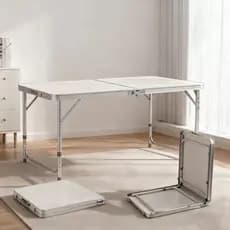 Mesa Dobrável Camping 120x60 Vira Maleta Para Jardim Praia