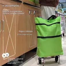 carrinho de compras supermercado carrinho de supermercado dobráve Mochila de compras leve Trolley