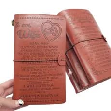 bloco de notas caderno diário  material escolar Agenda estilo vintage com capa de couro
