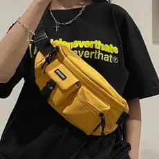 Bolsa transversal masculina para uso ao ar livre Bolsa para celular Bolsa de cintura unissex para moda