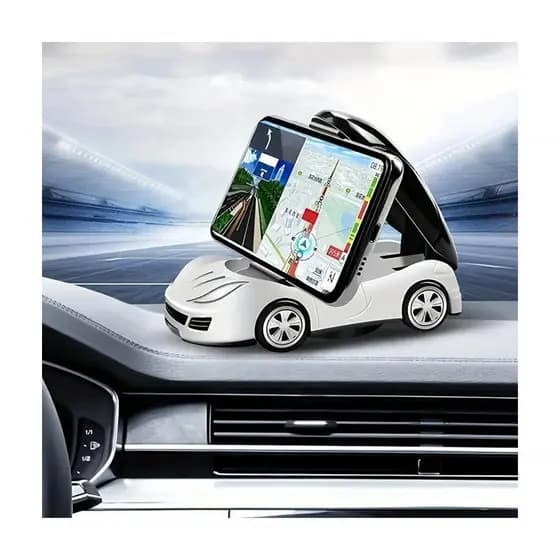Suporte de celular dobrável para carro, rotação de 360 graus no painel, suporte universal para celular.