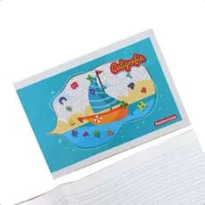 Caderno Caligrafia Brochura 48 Páginas PanAmericana Capa Azul