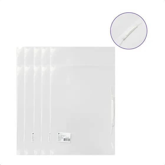 Pasta Com Ferragem Transparente Sem Abas 10un Polibras Soft Cristal A4