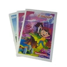 Kit 5 Cadernos 48 Folhas 140mm x 202mm D'menor PanAmericana Estampa Sortida Capa Mole