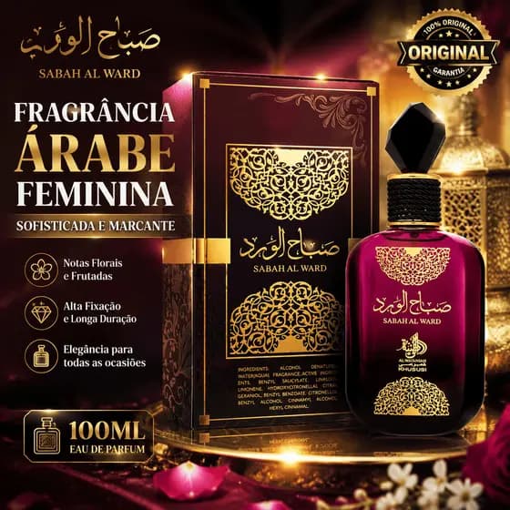 Sabah Al Ward Al Wataniah Eau de Parfum 100ml – Perfume Feminino Floral Original