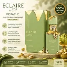 Perfume Lattafa Eclaire Pistache 100ml EDP Feminino Original Doce Gourmand