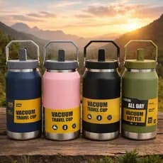 Garrafa Térmica 1,2L Aço Inox com Alça – Mantém Quente e Frio