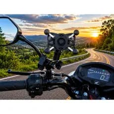 Suporte de Celular para Moto com Carregador USB Impermeável 360° Fixação no Guidão Moto GPS Smartphone  Suporte