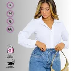 Camisa Feminina Listrada Casual Elegante