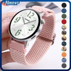 Pulseira Strap De 18mm Elástico Nylon Para Relógio Smartwatch Huawei Watch GT 6 5 4 41mm/Garmin Venu 3/ 2S /Fossil