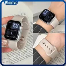 Pulseira De Silicone Para Relógio Apple Watch Series 11 10 9 8 7 IWatch SE Ultra 3 2 49 46 42 45 44 40mm Strap Esporte