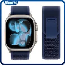 Pulseira Strap Nailon Para Relógio Smartwatch IWatch Apple Watch Ultra/SE 3 2 Series 11 10 9 8 7 49 46 45 41 44 42 38mm
