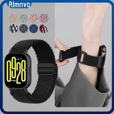 Pulseira De 20mm/22mm Nailon Masculino Para Relógio Smartwatch Redmi Watch 5 Active/Lite/Samsung/Huawei/Amazfit/Garmin