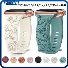 Pulseira De Feminino Silicone Printed Para Apple Watch IWatch Ultra SE 3 2 Series 11 10 9 8 7 6 49 46 45 44 42 41 40mm