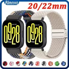 Pulseira 20mm/22mm De Nailon Para Relógio Smartwatch Redmi Watch 5 Active/Lite/Samsung/Huawei/Amazfit/Garmin
