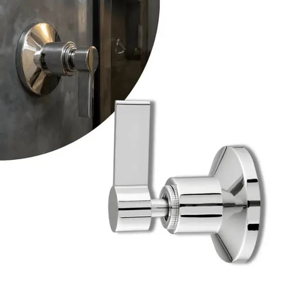 Acabamento Para Registros de Chuveiro Alavanca Cromado Misto Padrão Deca Metal Base Anti Choque