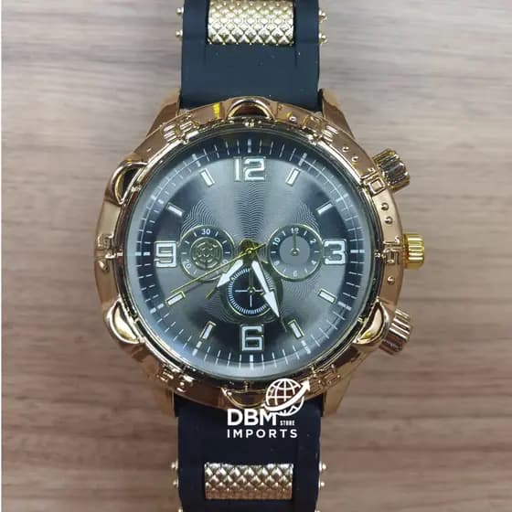 Relógio Masculino Esportivo Casual Luxo – Pulseira Silicone Reforçada | Mostrador com Detalhes Decorativos