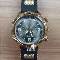 Relógio Masculino Esportivo Casual Luxo – Pulseira Silicone Reforçada | Mostrador com Detalhes Decorativos