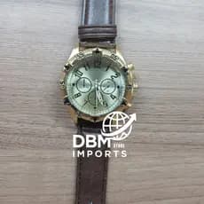 Relógio Masculino Esportivo Casual com Pulseira em Couro Sintético
