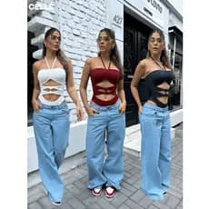 Body Feminino Tomara que Caia Nó Nozinho com Recortes Frontais – Tendência Moda Gringa CÈLLÉ