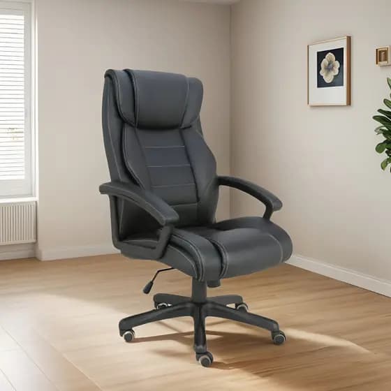 Cadeira de escritório Multilaser GA202 gamer ergonômica preta com estofado de poliuretano