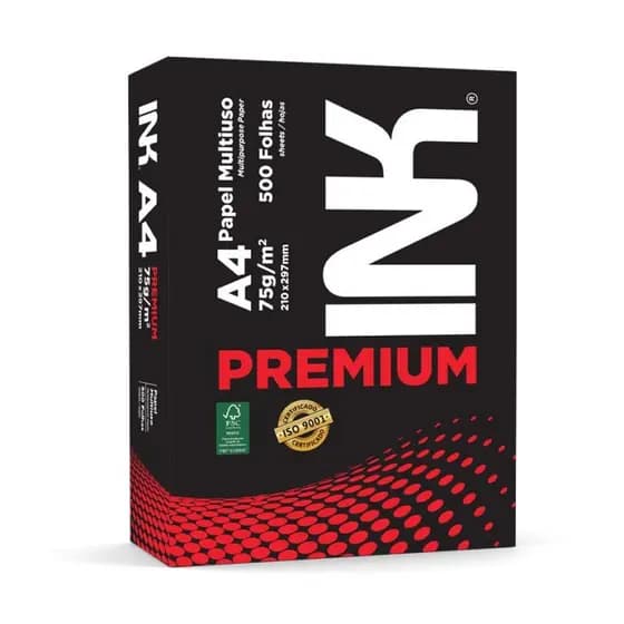 Resma Papel A4 75g 500 folhas INK Premium