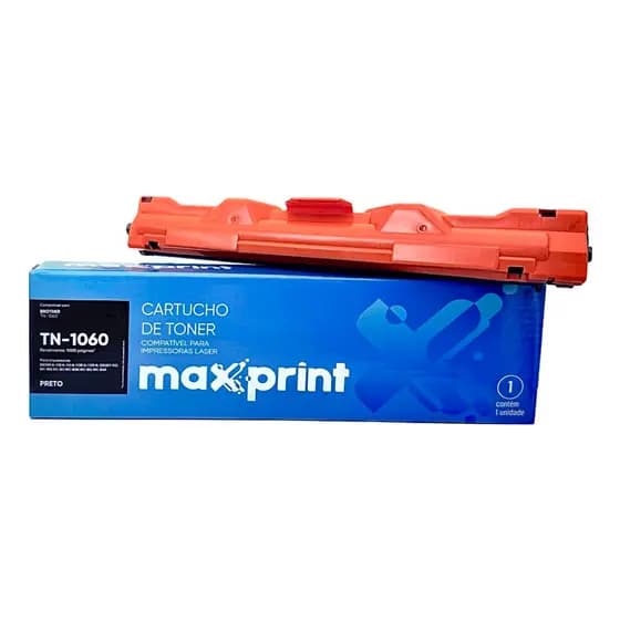 Cartucho Toner Compatível Maxprint TN1060 Brother Preto 1000 Páginas