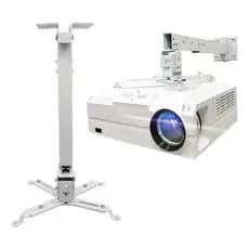 Suporte Projetor De Teto Parede Datashow Universal Regulável Cor Branco