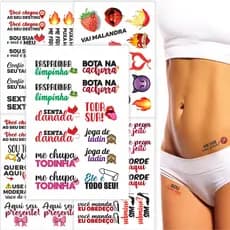 69 Tatuagens Temporária Intima Pós Depilação - Tatuagens Fake Sedução