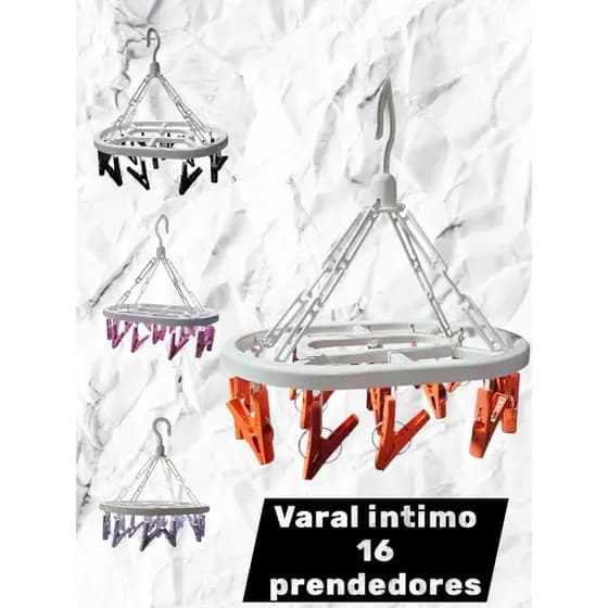 VARAL INTIMO COM 16 PRENDEDORES.