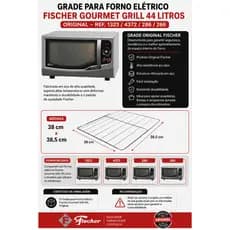 Grade para Forno Elétrico Fischer Gourmet Grill 44L Original – Ref. 1323 / 4372 / 286 / 266