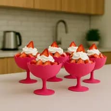 Kit Taças Plastica para Sobremesas para Merengue Sorvete Doces