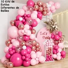 Balões Bexiga Jardim Encantado - Happy Birthday Cortinas Toalha Festa Decoração Enfeite Aniversário Kit 120/134/165Pcs